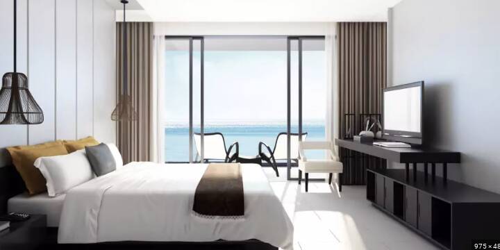 Holiday hotel accommodation with balcony